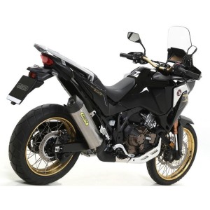 TERMINALE ARROW MAXI RACE-TECH HONDA AFRICA TWIN 1100 2024-2025 (EURO 5+), TITANIO/CARBONIO, OMOLOGATO