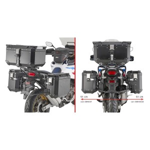 SPEZIFISCHER STAHLROHR-SEITENKOFFERTRÄGE GIVI FÜR KOFFER MONOKEY CAM-SIDE TREKKER OUTBACK HONDA AFRICA TWIN 1100 ADV. SPORT 2024