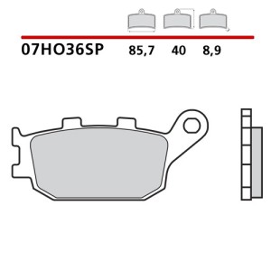 PASTILLAS DE FRENO TRASERO SINTERIZADAS BREMBO HONDA AFRICA TWIN 1100 ADVENTURE SPORTS 2024-2026