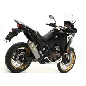 ARROW MAXI RACE-TECH EXHAUST HONDA AFRICA TWIN 1100 ADVENTURE SPORTS 2024-2026 (EURO 5+), DARK ALUMINUM, APPROVED