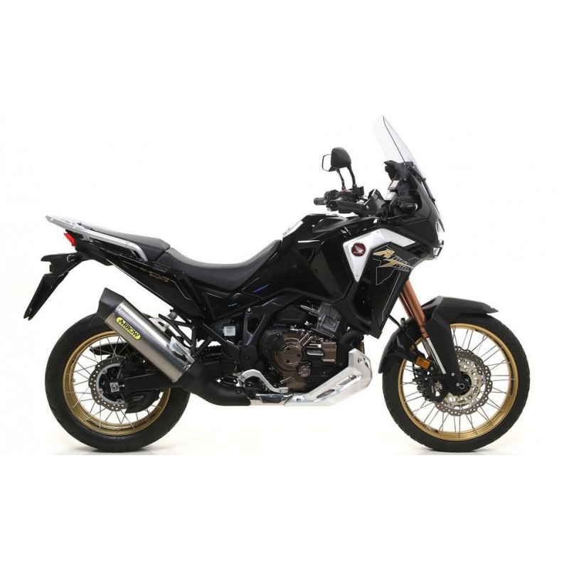 ARROW MAXI RACE-TECH EXHAUST HONDA AFRICA TWIN 1100 ADVENTURE SPORTS 2024-2026 (EURO 5+), TITANIUM/CARBON, APPROVED