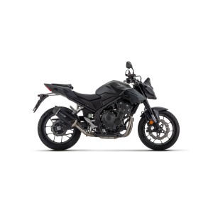 TERMINALE ARROW INDY RACE EVO HONDA HORNET 500 2024 (EURO 5+), ALLUMINIO DARK/CARBONIO, OMOLOGATO