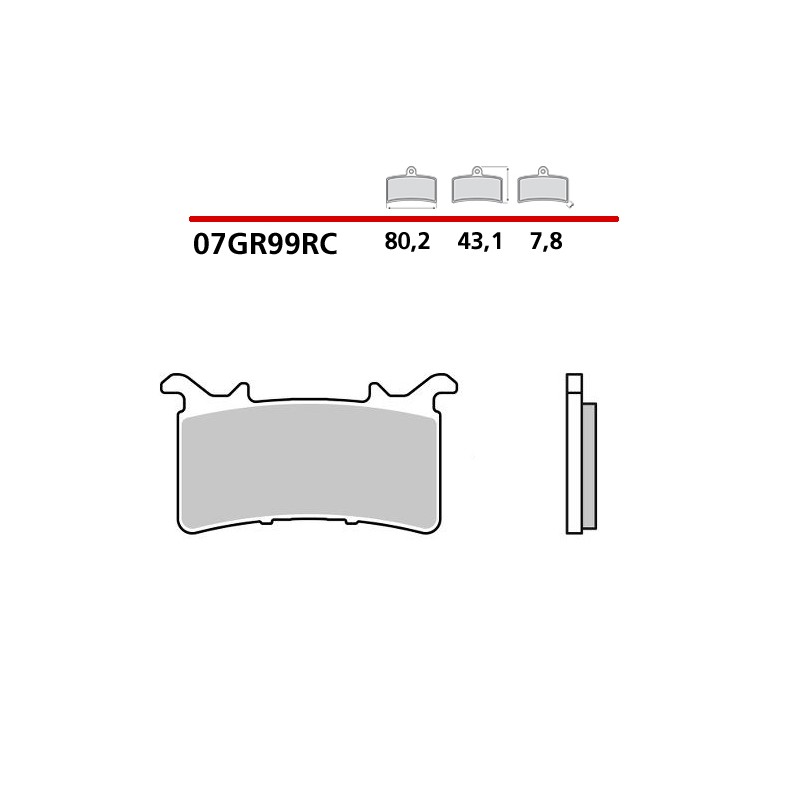 BREMBO CARBON CERAMIC BRAKE FRONT PADS SET BMW M 1000 R 2023-2024 (RC COMPOUND)