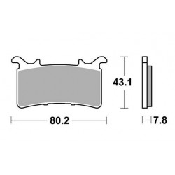 RACING BREMSBELÄGE VORNE SBS 985 DS-2 BMW M 1000 R 2023-2024