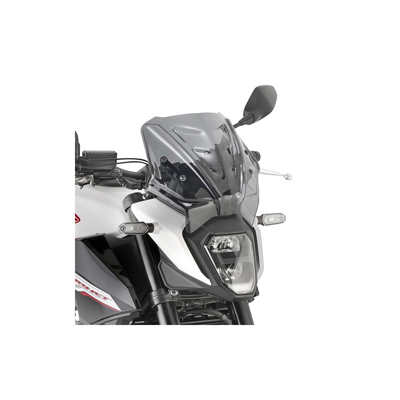 GIVI WINDSCREEN HONDA HORNET 500 2024, SMOKED, WITH MOUNTING KIT