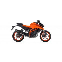 TERMINALE ARROW INDY RACE EVO KTM 390 DUKE 2024, ALLUMINIO DARK/CARBONIO, OMOLOGATO