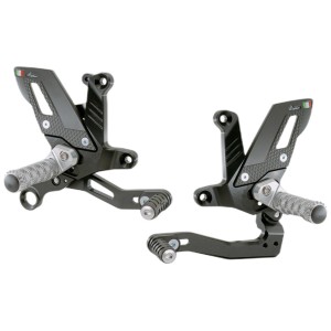 LIGHHTECH EINSTELLBARE HINTERE SETS MIT GELEGELTEN FUSSRÜSTEN KTM 1390 SUPER DUKE R 2024 (NORMAL/INVERTIERT)