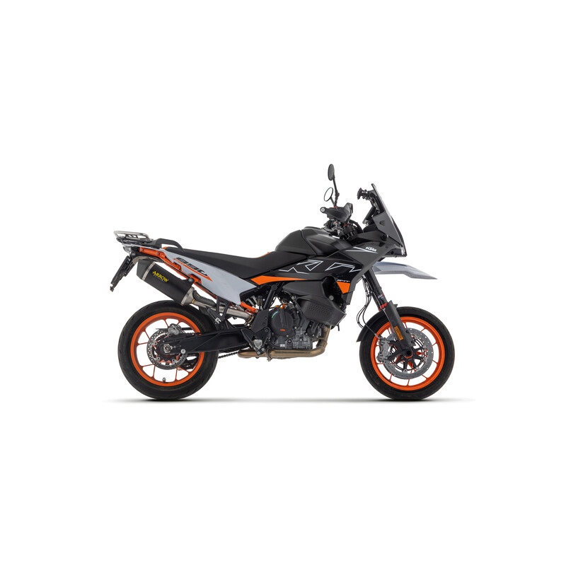 TERMINALE ARROW RACE-TECH KTM 890 SMT 2023, ALLUMINIO DARK/CARBONIO, OMOLOGATO