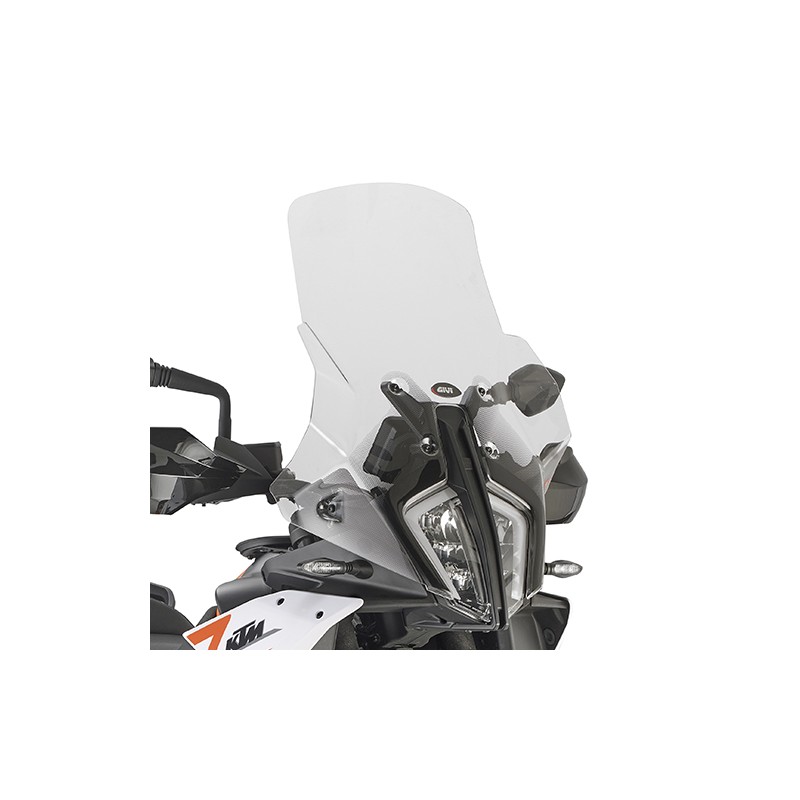 CUPOLINO GIVI TOURING KTM 890 SMT 2023, TRASPARENTE, CON KIT DI MONTAGGIO