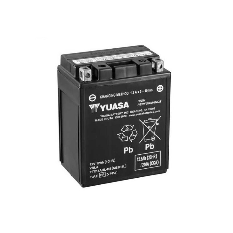 BATTERIA YUASA YTX14AHL-BS SENZA MANUTENZIONE CON ACIDO A CORREDO ROYAL ENFIELD HIMALAYAN 450 2024