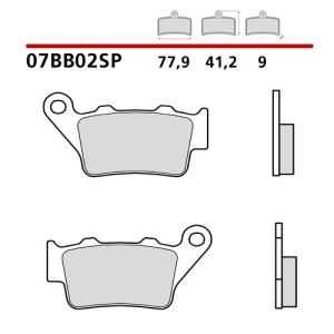 BREMBO SINTERED BRAKE REAR PADS SET TRIUMPH TIGER 900 RALLY PRO 2024-2025