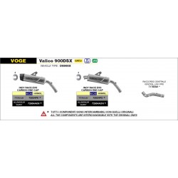 RACCORDO CENTRALE ARROW VOGE VALICO 900 DSX 2024