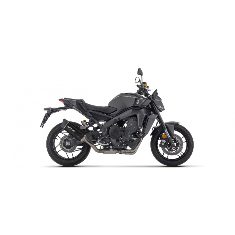 ARROW INDY RACE FULL EXHAUST SYSTEM EVO YAMAHA MT-09 2024, DARK ALUMINUM/CARBON, CATALYTIC