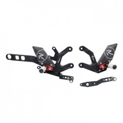 LIGHTECH R-VERSION ADJUSTABLE REAR SETS WITH ARTICULATED FOOTREST YAMAHA MT-09 2024 (STANDARD/REVERSE)