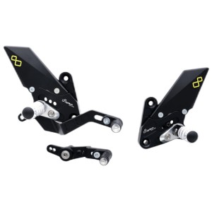 LIGHTECH EINSTELLBARE HINTERE SETS MIT FESTEN FUSSRÜSTEN YAMAHA MT-09 2024-2025 (NORMAL/INVERTIERT)