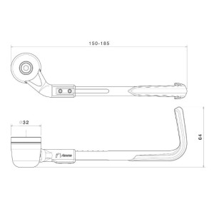RIZOMA PROGUARD SPORT BRAKE/CLUTCH LEVER PROTECTION YAMAHA MT-09 2024-2025