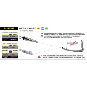 ARROW X-KONE EXHAUST SUZUKI GSX-S 1000 GX 2024, STEEL/CARBON, APPROVED
