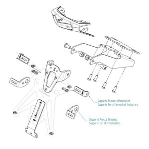 KIT PORTATARGA LIGHTECH SUZUKI GSX-8R 2024-2025, REGOLABILE