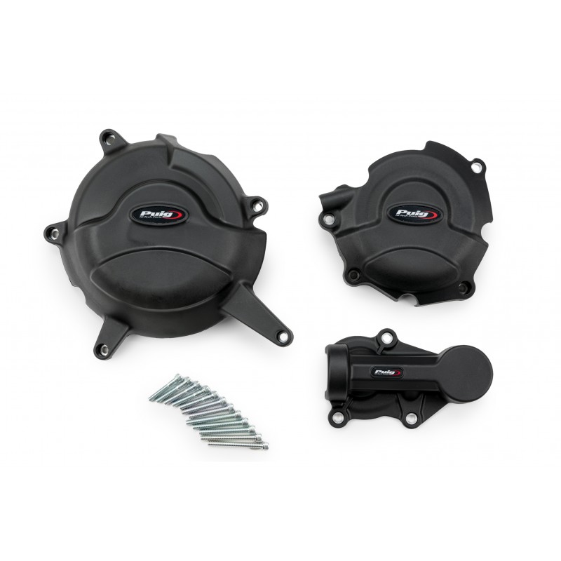 KIT PROTEZIONI CARTER MOTORE PUIG SUZUKI GSX-8R 2024-2025, NERO