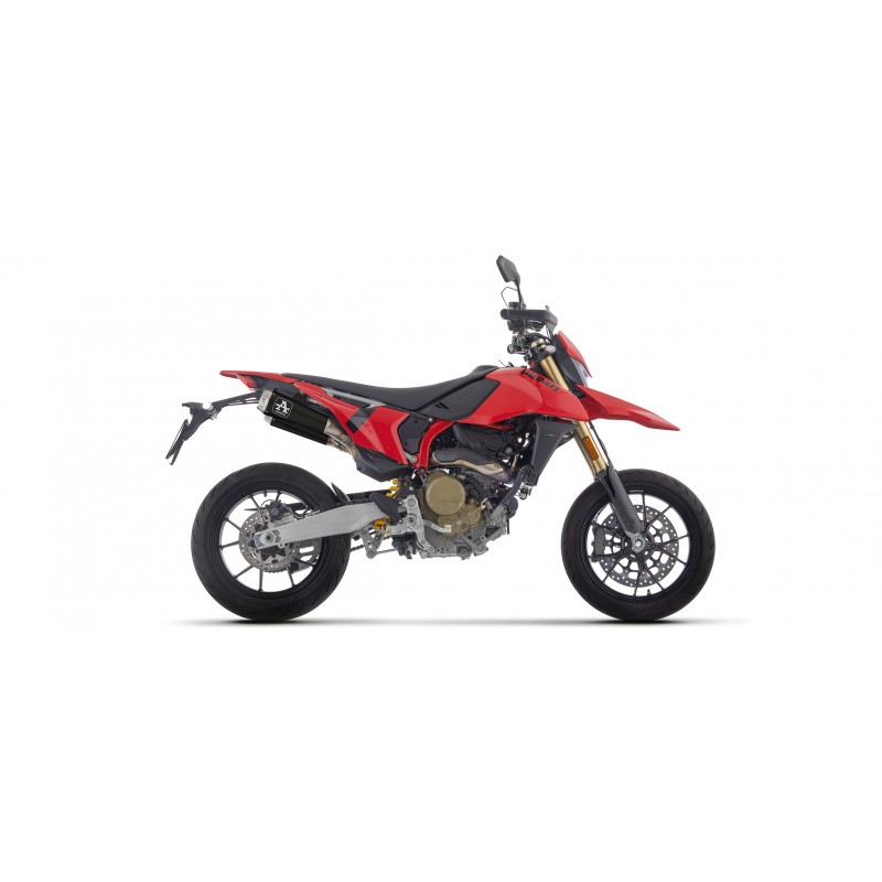 COPPIA TERMINALI ARROW PRO-RACE DUCATI HYPERMOTARD 698 2024, ACCIAIO DARK, OMOLOGATI
