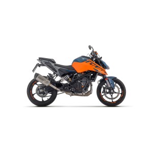TERMINALE ARROW INDY RACE EVO KTM DUKE 125 2024-2025 (EURO 5+), TITANIO/CARBONIO, OMOLOGATO