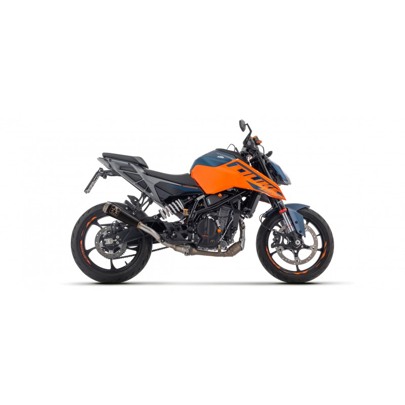 TERMINALE DI SCARICO ARROW PRO-RACE KTM DUKE 125 2024-2025 (EURO 5+), ACCIAIO DARK, OMOLOGATO