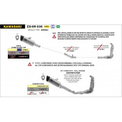 ARROW COMPETITION PISTA RACING FULL EXHAUST SYSTEM KAWASAKI ZX-6R 636 2024-2025, FULL TITANIUM