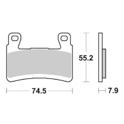 DUAL CARBON BREMSBELÄGE VORNE SBS 894 DC KAWASAKI ZX-6R 636 2024-2025