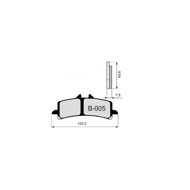 ZCOO CARBON-CERAMIC BRAKE FRONT PADS SET B005-EX DUCATI STREETFIGHTER V4 2021-2022