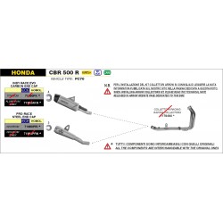 TERMINALE DI SCARICO ARROW PRO-RACE HONDA CBR 500 R 2024-2025, ACCIAIO, OMOLOGATO