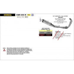 IMPIANTO DI SCARICO COMPLETO RACING ARROW INDY RACE EVO HONDA CBR 650 R 2024, TITANIO/CARBONIO