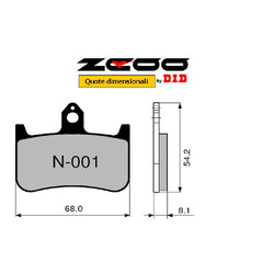 SET PASTIGLIE FRENO ANTERIORI CARBON-CERAMIC ZCOO N001-EX HONDA HORNET 900 2002-2007