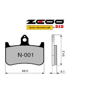 ZCOO CARBON-CERAMIC BRAKE FRONT PADS SET N001-EX HONDA HORNET 900 2002-2007
