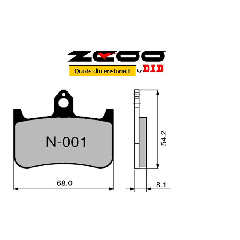 ZCOO CARBON-CERAMIC BRAKE FRONT PADS SET N001-EX HONDA HORNET 900 2002-2007