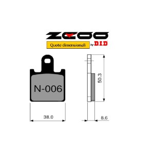 SET VORDERER CARBON-KERAMIK BREMSBELÄGE ZCOO N006-EX KAWASAKI ZX-6R 2009-2012