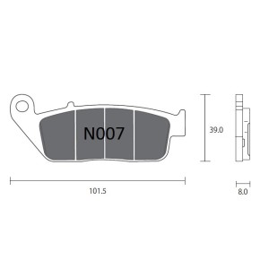 SET PASTIGLIE FRENO ANTERIORI CARBON-CERAMIC ZCOO N007-EX HONDA HORNET 600 2005-2006