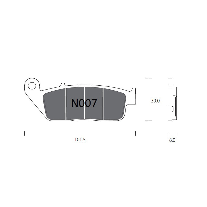 SET VORDERER CARBON-KERAMIK BREMSBELÄGE ZCOO N007-EX HONDA HORNET 600 2005-2006