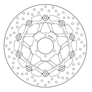 PAR DE DISCOS DE FRENO DELANTEROS BREMBO SERIE ORO HONDA HORNET 600 1998-2001