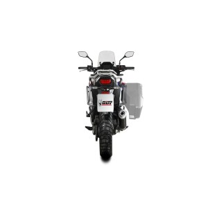 TERMINALE MIVV OVALE HONDA TRANSALP 750 2023-2024, OMOLOGATO ACCIAIO BLACK
