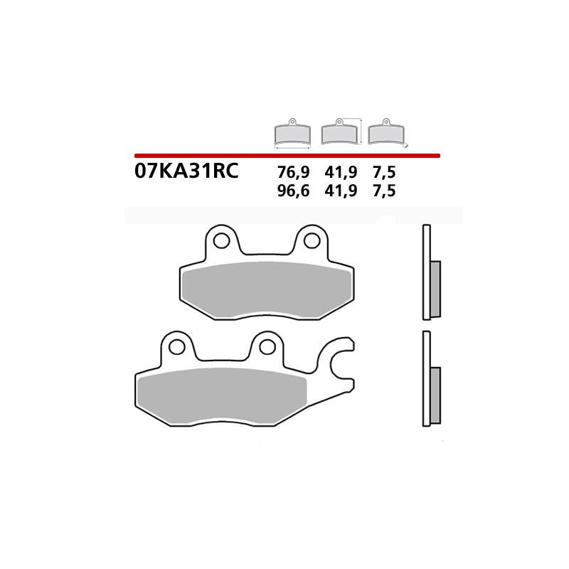 BREMBO CARBON CERAMIC BRAKE FRONT PADS SET KAWASAKI NINJA 400 2023 (RC COMPOUND)