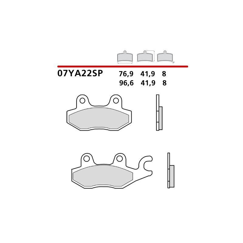 SET HINTERE SINTER BREMSBELÄGE BREMBO KAWASAKI NINJA 400 2023
