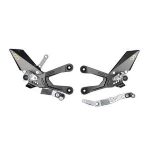 LIGHTECH EINSTELLBARE HINTERE SETS MIT GELENKTEN FUSSPEGS YAMAHA R1 2020-2024 (NORMAL/INVERTIERT)