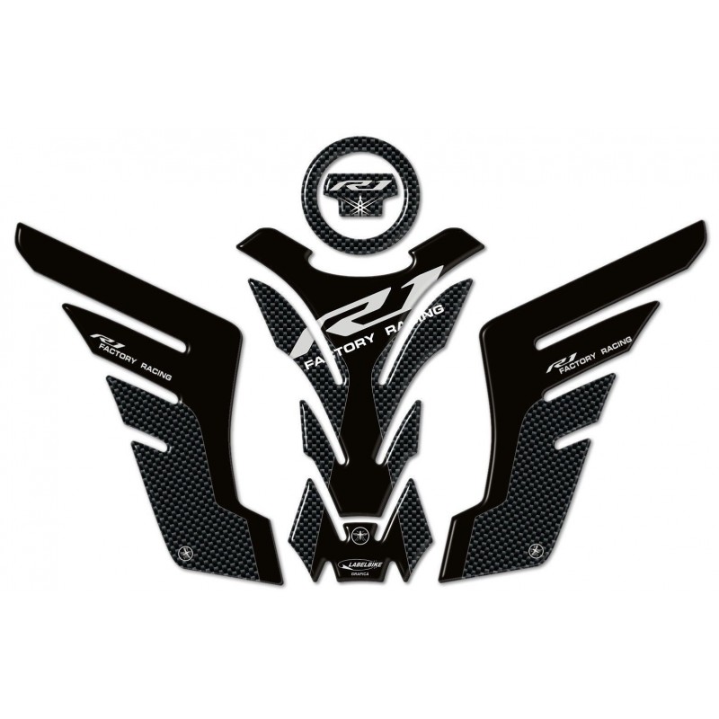 3D STICKERS SIDE PROTECTION, TANK, CAP YAMAHA R1 2020-2024