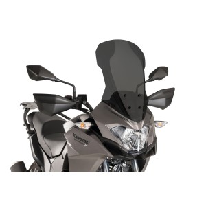 PUIG TOURING WINDSCREEN KAWASAKI VERSYS-X 300 2017-2020, DARK SMOKE