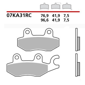 SET VORDERER CARBON KERAMIK BREMSBELÄGE BREMBO KAWASAKI Z 400 2023 (RC COMPOUND)