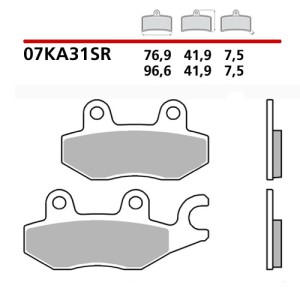PASTILLAS DE FRENO DELANTERAS SINTERIZADAS BREMBO KAWASAKI Z 400 2023 (COMPOUND SR)
