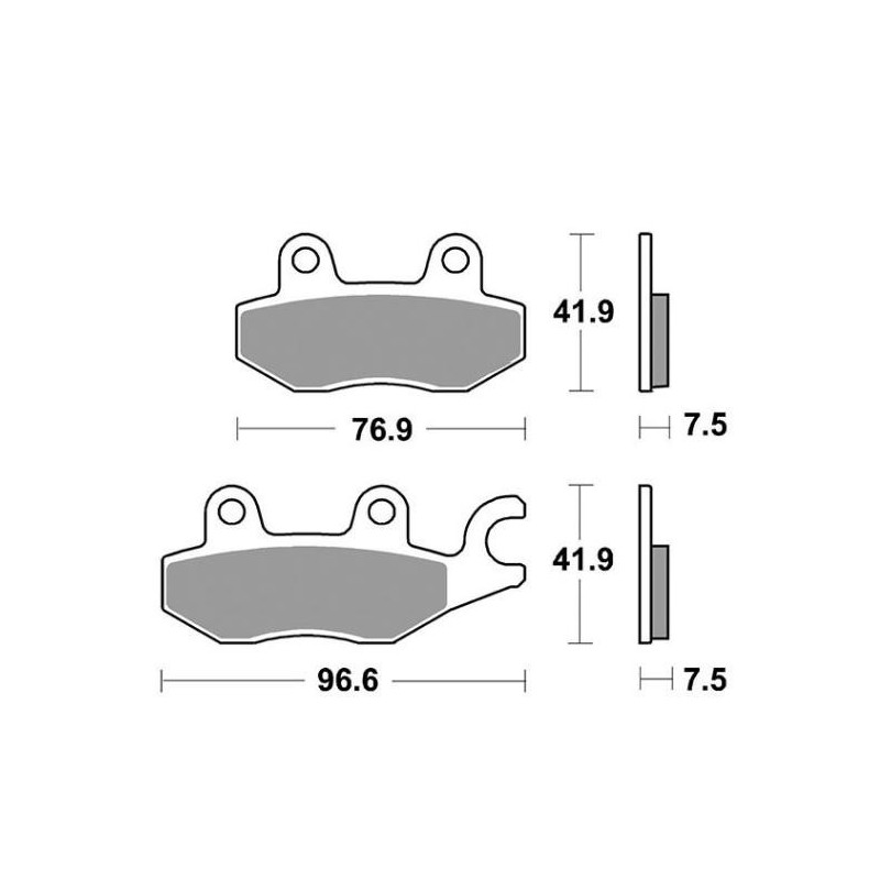 SINTERED FRONT BRAKE PADS SET SBS 955 HS KAWASAKI Z 400 2023