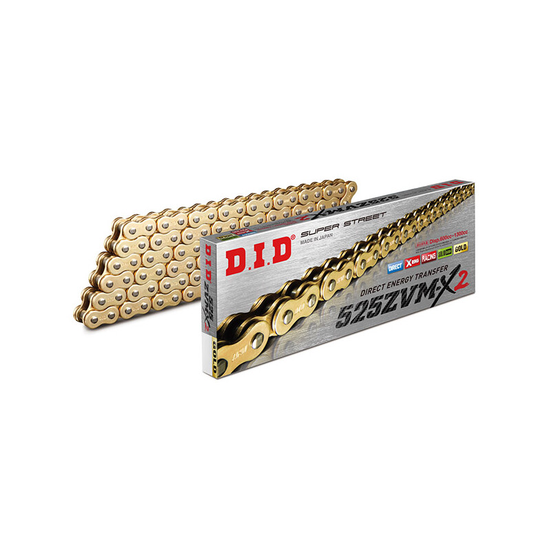 CADENA DID 525 ZVMX2 104 ESLABONES CON X-RING