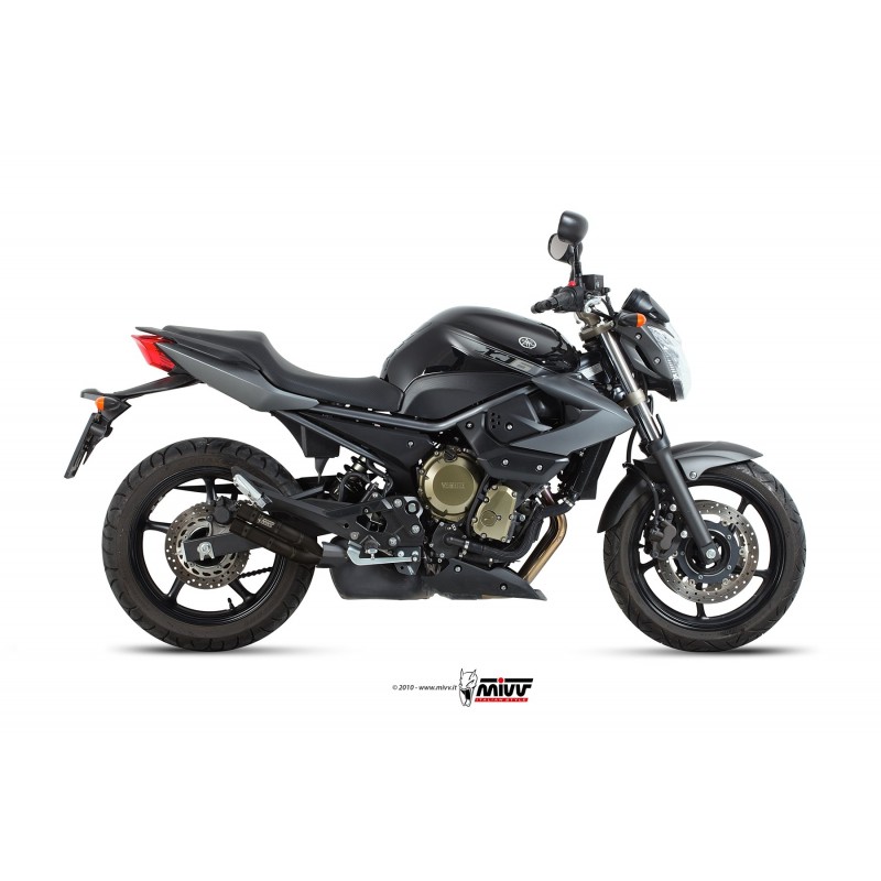 EXHAUST MIVV DOUBLE GUN YAMAHA XJ6 2009-2012, APPROVED BLACK
