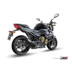 EXHAUST MIVV DOUBLE GUN YAMAHA XJ6 2009-2012, APPROVED BLACK